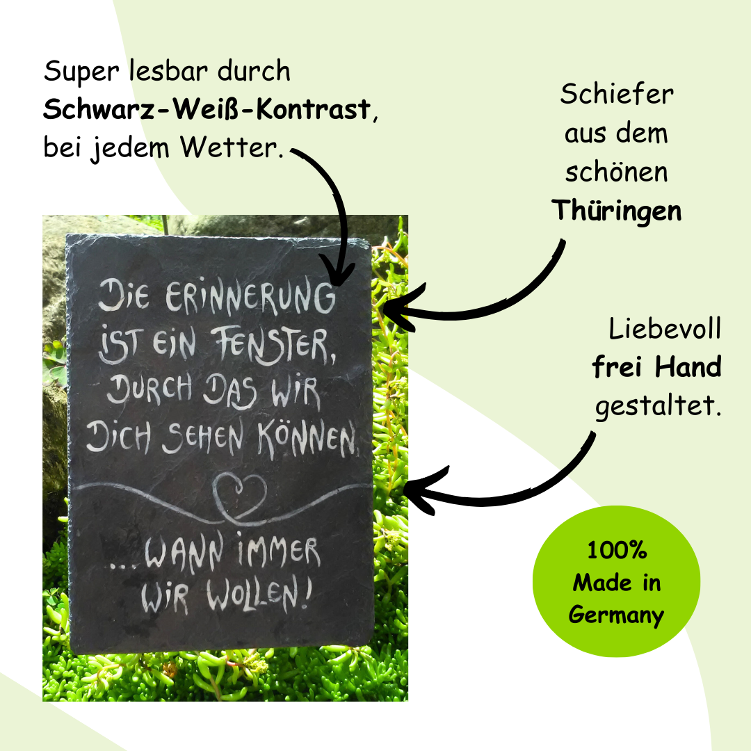 Die Erinnerung ist ein Fenster RECHTECK